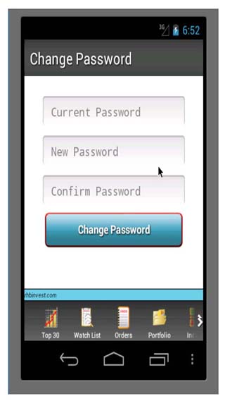 Screen 8 - Change Password