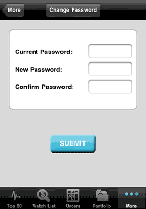 Screen 8 - Change Password